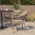 Flash Furniture Natural PE Rattan Wicker Patio Dining Chair, 2PK 2-TT-TT002-NAT-GG